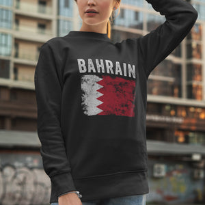 Bahrain Flag Distressed - Bahraini Flag Sweatshirt