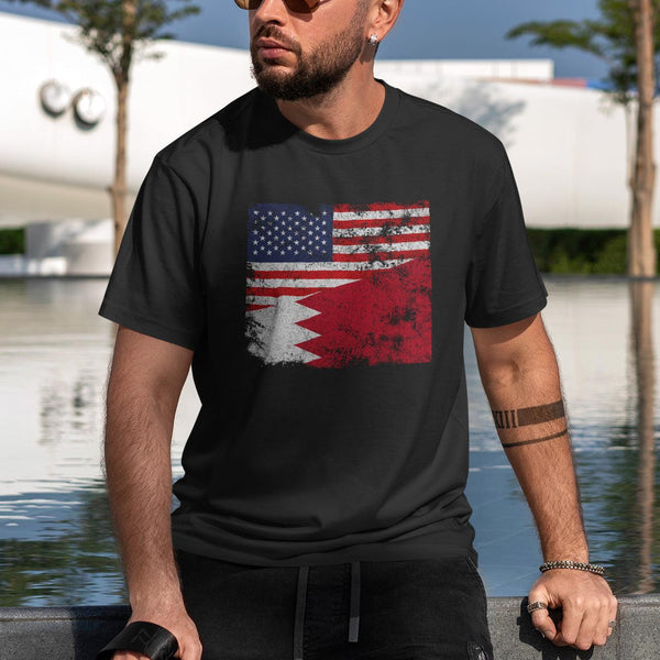 Bahrain USA Flag T-Shirt