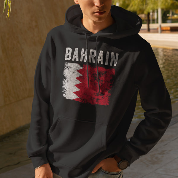 Bahrain Flag Distressed - Bahraini Flag Hoodie