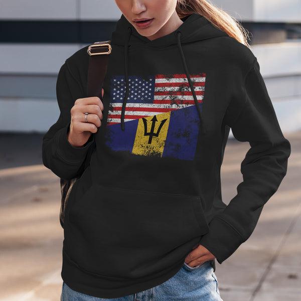 Barbados USA Flag Hoodie