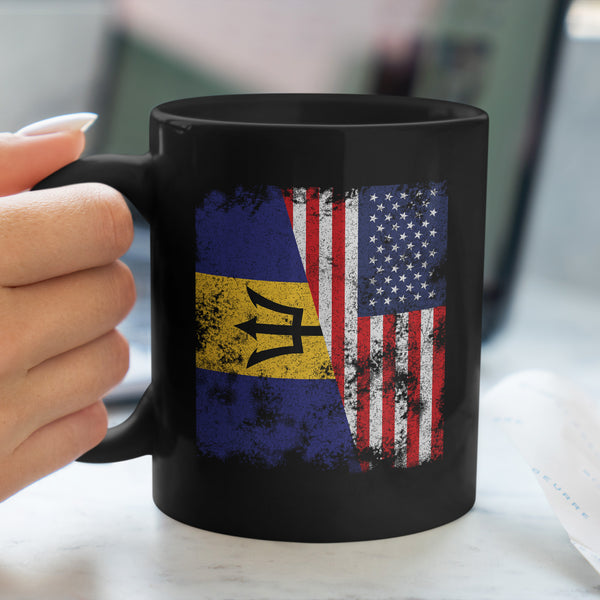 Barbados USA Flag - Half American Mug