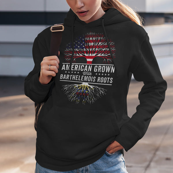 American Grown Barthelemois Roots Flag Hoodie