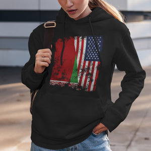 Belarus USA Flag - Half American Hoodie