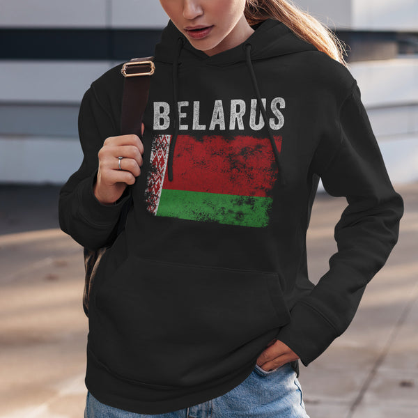 Belarus Flag Distressed Belarusian Flag Hoodie