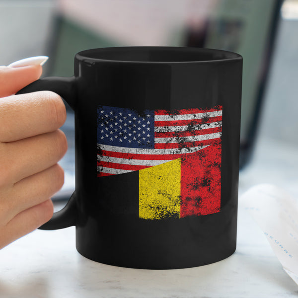 Belgium USA Flag Mug