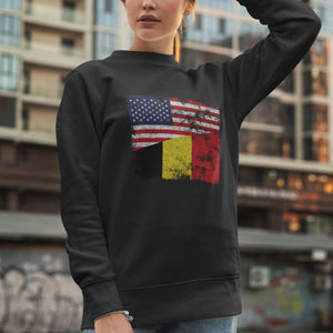 Belgium USA Flag Sweatshirt