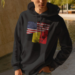 Belgium USA Flag Hoodie