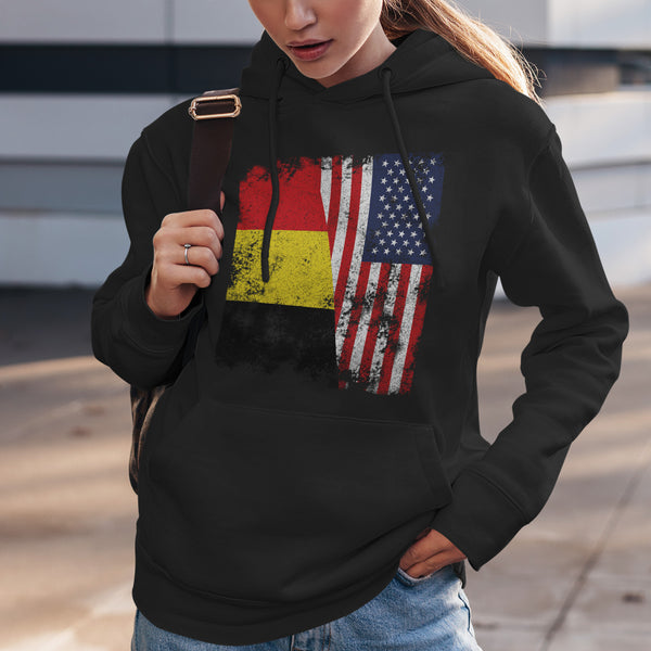 Belgium USA Flag - Half American Hoodie