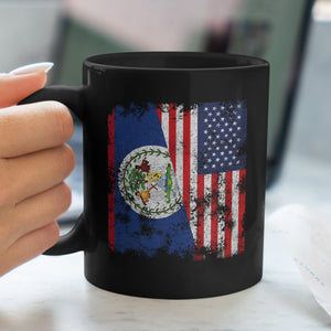 Belize USA Flag - Half American Mug