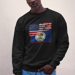 Belize USA Flag Sweatshirt