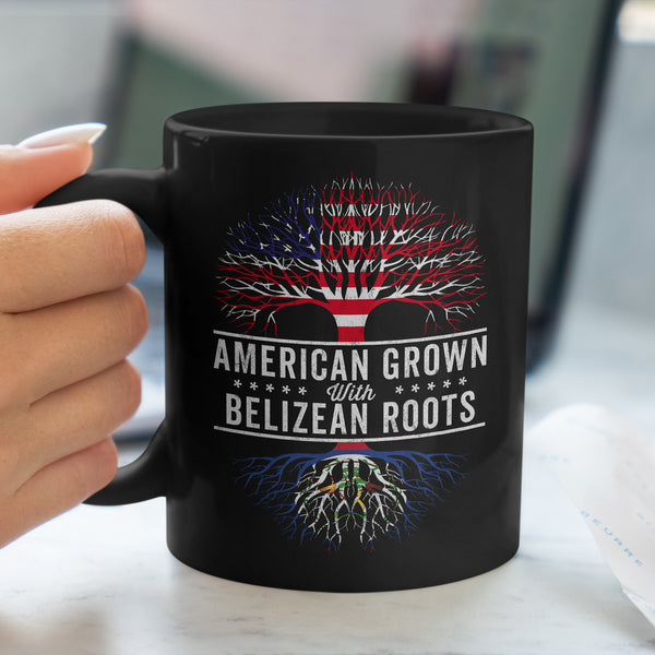 American Grown Belizean Roots Flag Mug