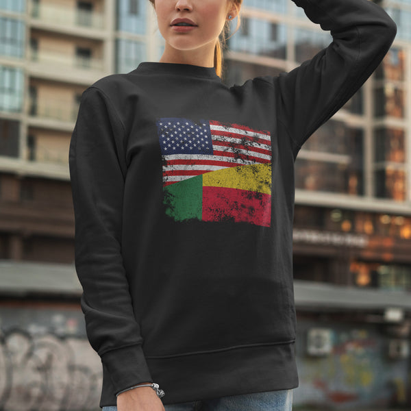 Benin USA Flag Sweatshirt