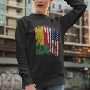 Benin USA Flag - Half American Sweatshirt