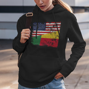 Benin USA Flag Hoodie