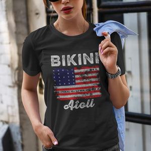 Bikini Atoll Flag Distressed Bikini Flag T-Shirt