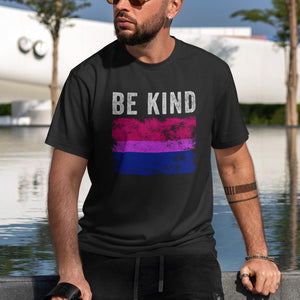 Be Kind Bisexual Flag - LGBT+ T-Shirt