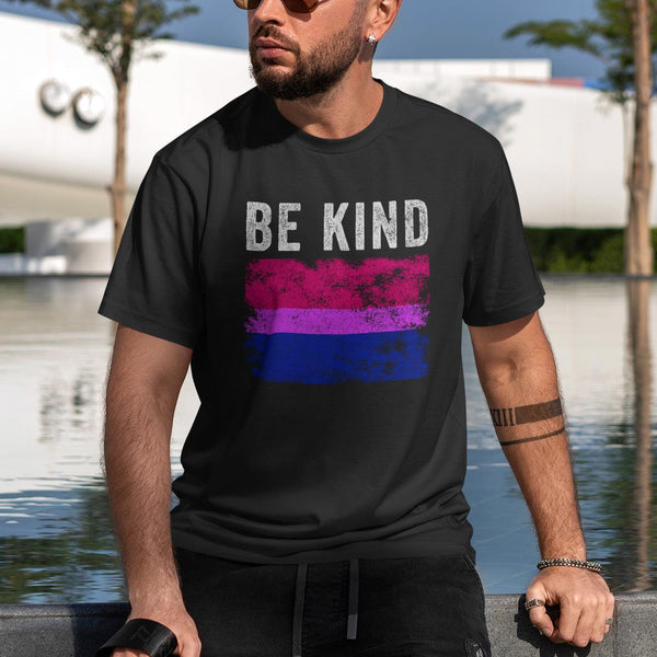 Be Kind Bisexual Flag - LGBT+ T-Shirt