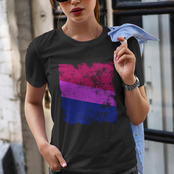 Bisexual Flag - Distressed LGBT+ T-Shirt