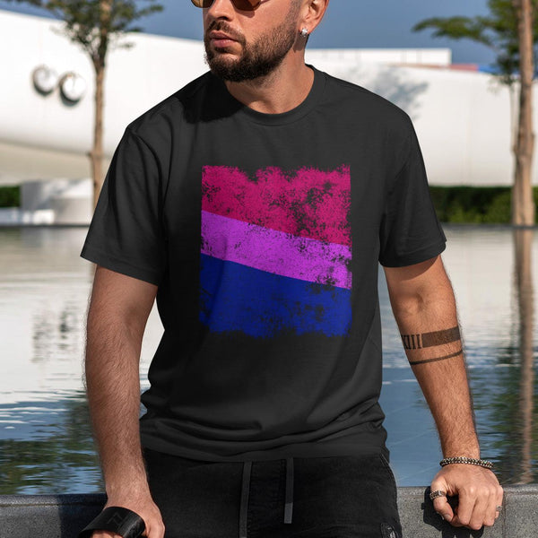Bisexual Flag - Distressed LGBT+ T-Shirt