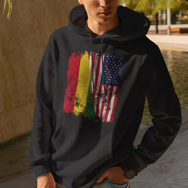 Bolivia USA Flag - Half American Hoodie