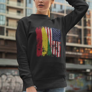 Bolivia USA Flag - Half American Sweatshirt