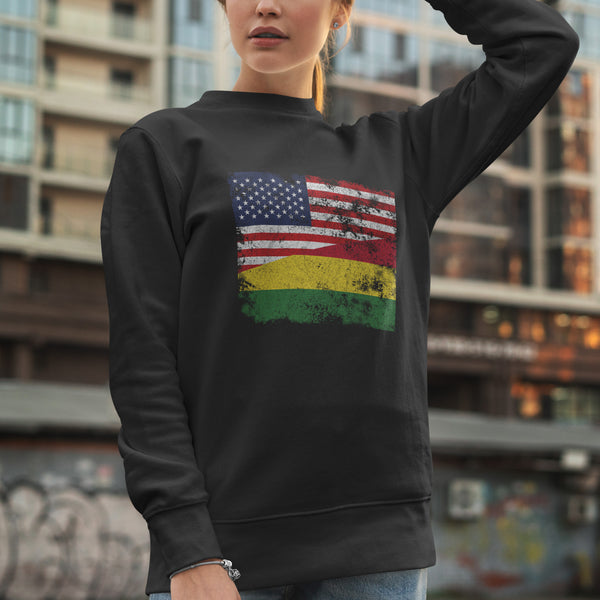 Bolivia USA Flag Sweatshirt