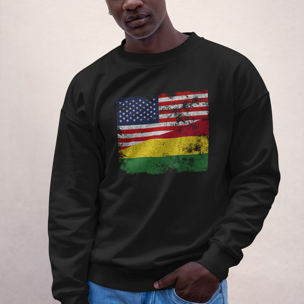 Bolivia USA Flag Sweatshirt