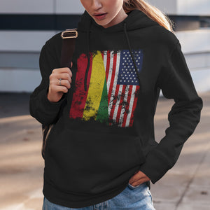 Bolivia USA Flag - Half American Hoodie