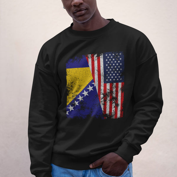 Bosnia and Herzegovina USA Flag Sweatshirt