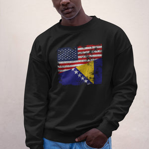 Bosnia and Herzegovina USA Flag Sweatshirt