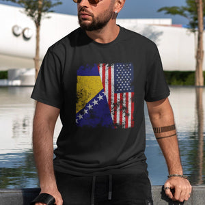 Bosnia and Herzegovina USA Flag T-Shirt