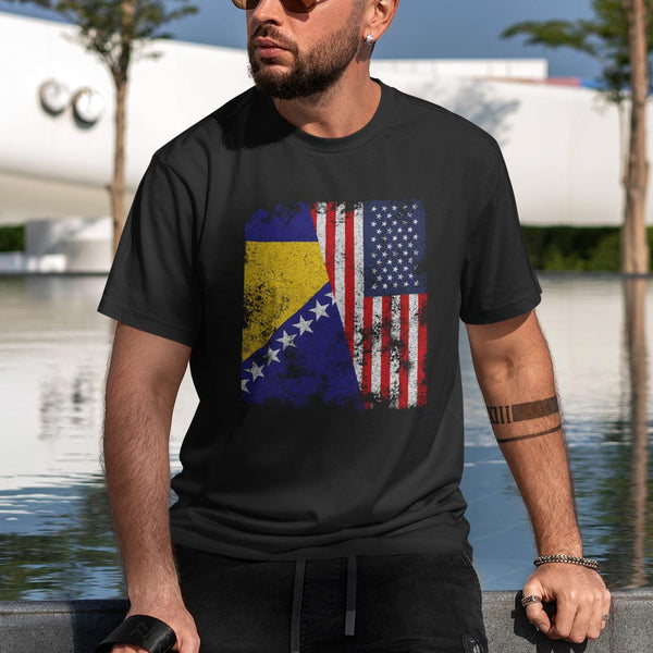 Bosnia and Herzegovina USA Flag T-Shirt