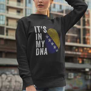 It's In My DNA - Bosnia and Herzegovina Flag Sweatshirt Black / S