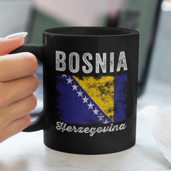 Bosnia and Herzegovina Flag Distressed Mug
