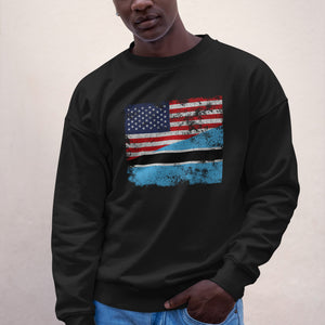 Botswana USA Flag Sweatshirt