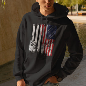 Brittany USA Flag - Half American Hoodie