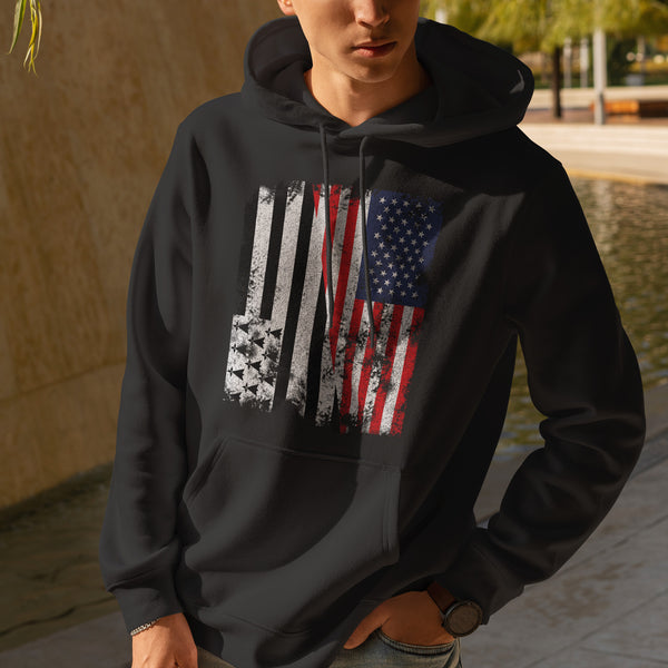 Brittany USA Flag - Half American Hoodie