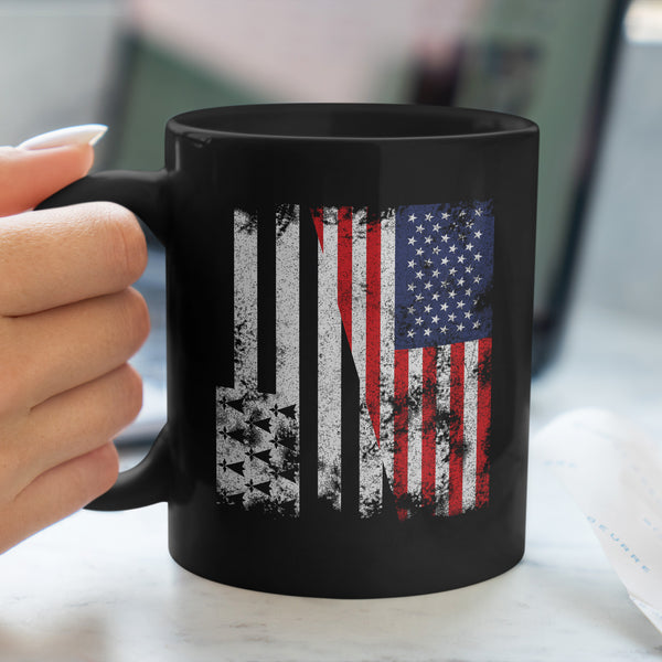Brittany USA Flag - Half American Mug