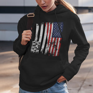 Brittany USA Flag - Half American Hoodie