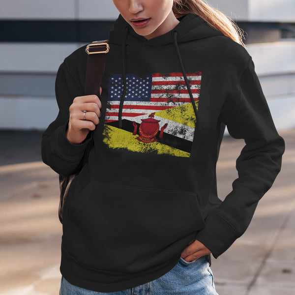 Brunei USA Flag Hoodie