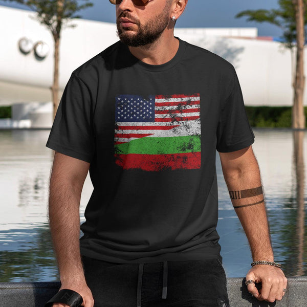 Bulgaria USA Flag T-Shirt