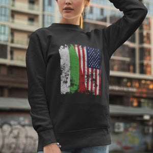 Bulgaria USA Flag Sweatshirt