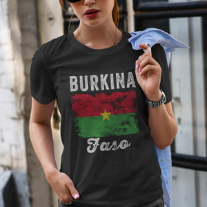 Burkina Faso Flag Vintage Burkinabe Flag T-Shirt