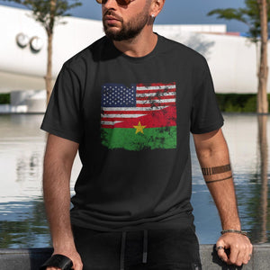 Burkina Faso USA Flag T-Shirt