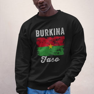 Burkina Faso Flag Vintage Burkinabe Flag Sweatshirt