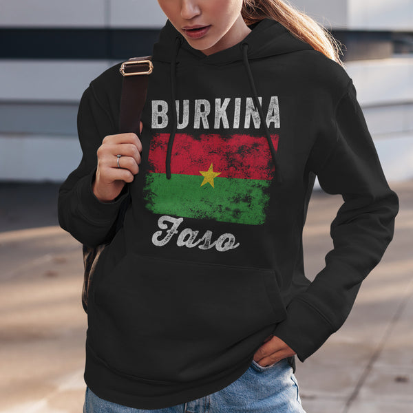 Burkina Faso Flag Vintage Burkinabe Flag Hoodie