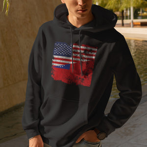 Burma USA Flag Hoodie