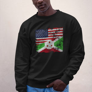 Burundi USA Flag Sweatshirt