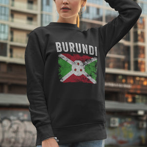 Burundi Flag Distressed - Burundian Flag Sweatshirt