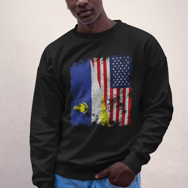 Buryatia USA Flag - Half American Sweatshirt